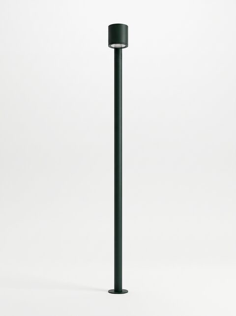 Lichtmast pulverbeschichtet in Tannengrün RAL 6009